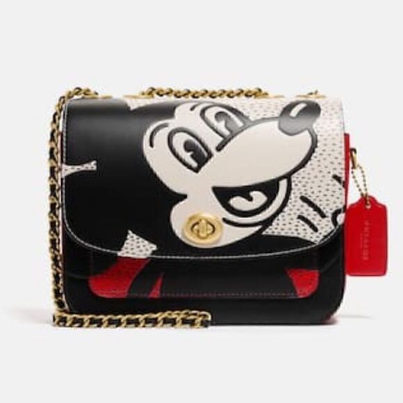 COACH Disney Mickey Mouse X Keith Haring Madison Shoulder Bag 19 Collectors edit - Picture 2 of 15